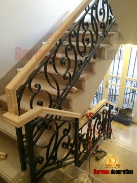 پله گرد نرده فرفورژه