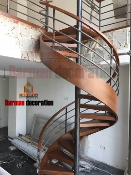 پله گرد پله فلزی نرده فلزی 