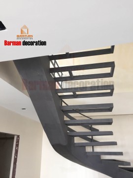 پله گرد نرده کابلی