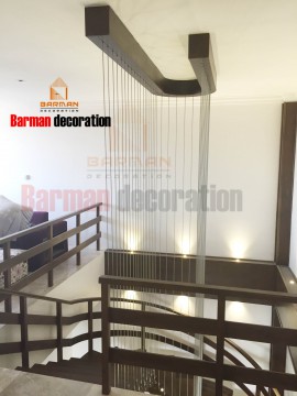 پله گرد نرده کابلی نرده سیم بکسل