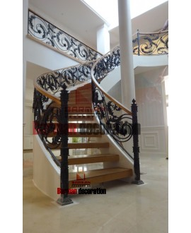 پله پیچ - پله گرد -نرده فرفورژه گرد پله مارپیچ